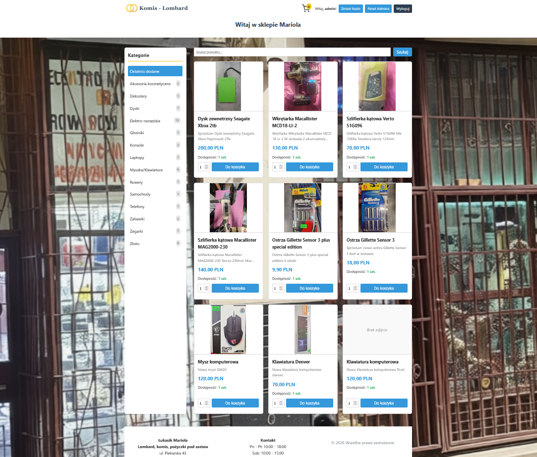 Komis Lombard - Podgląd